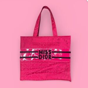 NEW GWP/VIP DIOR BEAUTY HOT PINK MISS DIOR TOTE